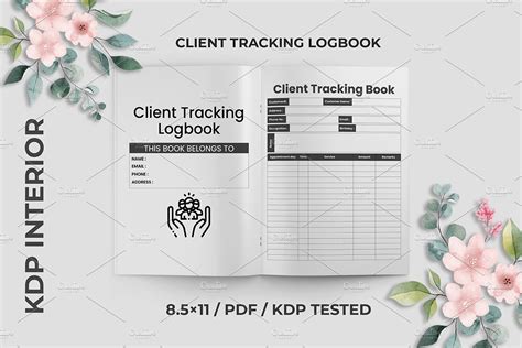 Client Tracking Log Book Kdp Inter Creative Market