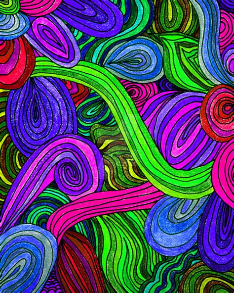 Psychedelic Lines Green By Blakcirclegirl On Deviantart