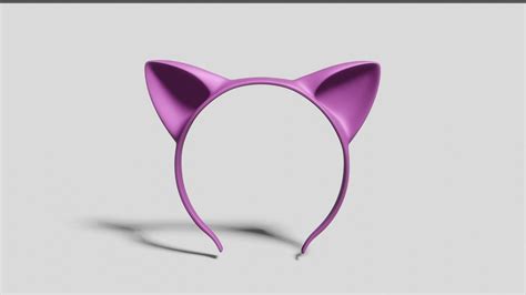 Headband Cat Ears 3d Model 3d Printable Cgtrader