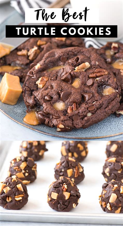 These Insanely Delicious Turtle Cookies Start With A Chocolate Batter