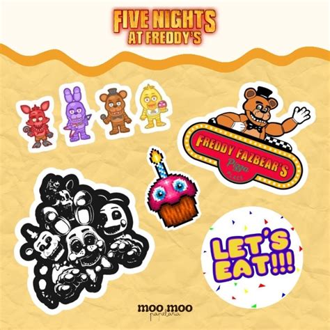 Adesivos And Stickers Fnaf Five Nights At Freddys 5pc Autocolante Adesivo Shopee Brasil