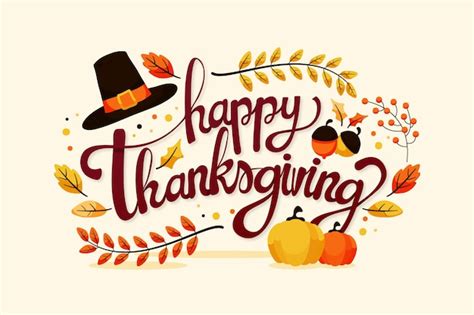Premium Vector Happy Thanksgiving Lettering
