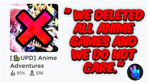 Why Roblox Deleted All Anime Games Roblox News Youtube