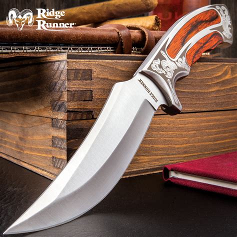 Ridge Runner Executive Wooden Bowie Knife Cutlery Usa