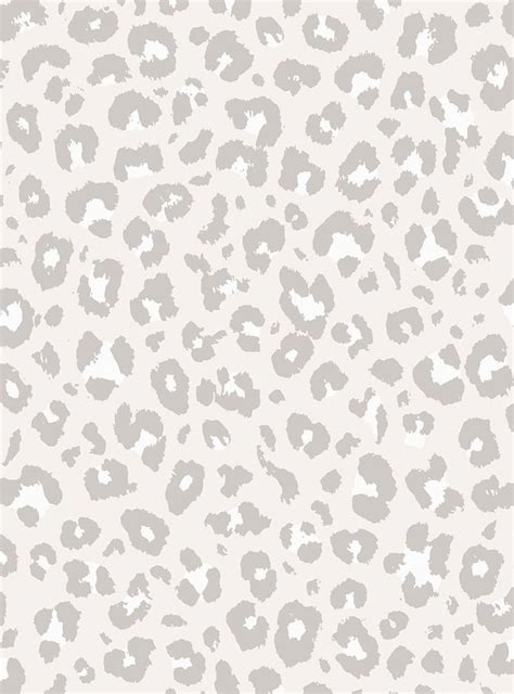 Animal Print Leopard Wallpaper Light Grey Repositionable Etsy Uk