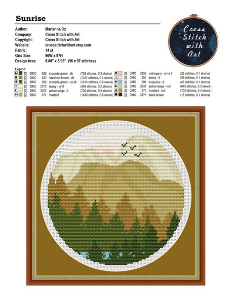 Nature Cross Stitch Pattern Landscape Cross Stitch Pdf Etsy