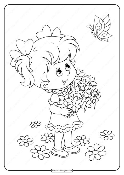 These days, we advocate coloring pages with flowers and butterflies for you, this article is similar with stink bug coloring page. Girl with Flowers and Butterfly Coloring Page
