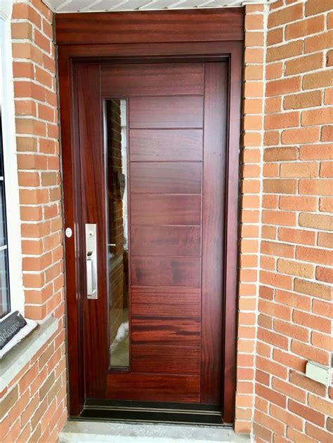 Stunning Modern Amberwood Doors Inc Custom Mahogany Plank Door Red