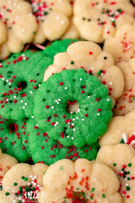 Butter Spritz Cookies Traditional Christmas Cookies Tastes Of Lizz