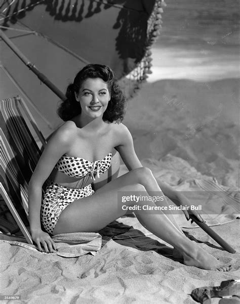 Actress Ava Gardner Lounges On The Beach In A Spotted Bikini News 54210 Hot Sex Picture