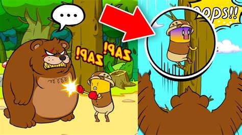 ПУТЕШЕСТВИЕ БАНАНА 1 ОГРОМНЫЙ Медведь в игре Banatoon Побег АМИК от злых Героев Youtube