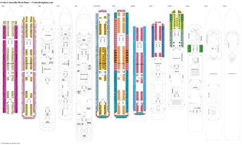 Costa Concordia Deck Plans, Diagrams, Pictures, Video