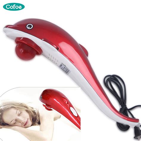 Cofoe Electric Dolphin Massager Neck Shoulder Back Waist Massage Hammer Vibration Infrared Stick