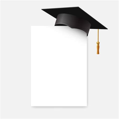 Silhouette Of Graduation Cap Border Illustrations Royalty Free Vector