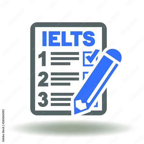 Vektorová Grafika „ielts Linguistic English Test Form Logo Checklist