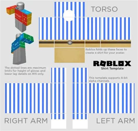 Blue And White Striped Shirt Roblox Clothing Design Roblox Clothes Free