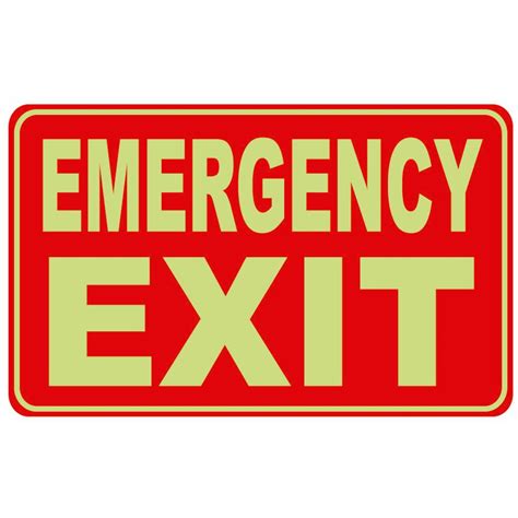 Emergency exit is the seventh episode of the second season of nbc's manifest. 8 in. x 12 in. Emergency Exit Sign Plastic Glow in the ...