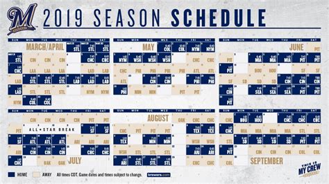 Élément précédent du carrousel élément suivant du carrousel. Milwaukee Brewers on Twitter: "The 2019 #Brewers schedule ...