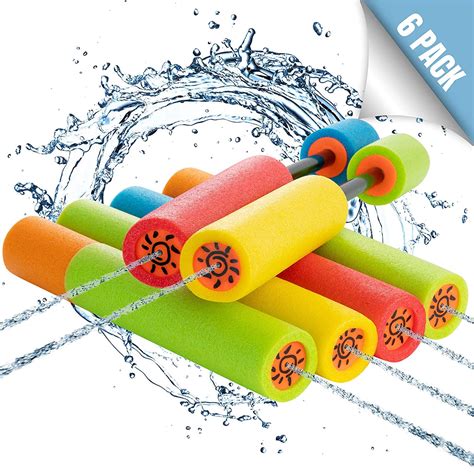 Buy Toy To Enjoy Water Blaster Guns Pack Of 6 Foam Noodle Squirt
