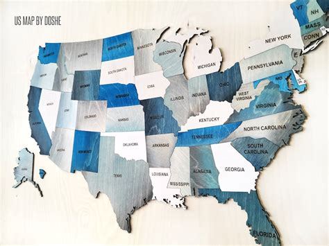 Us Map Wood Map Of United States Travel Map Wall Art Etsy Uk