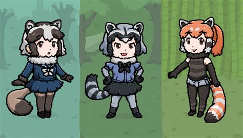 Oc Raccoon Dog Arai And Red Panda Rkemonofriends