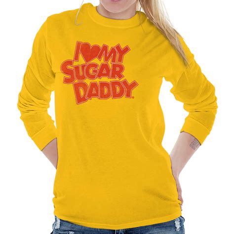 I Love My Sugar Daddy Vintage Candy Funny Womens Tees Shirts Ladies