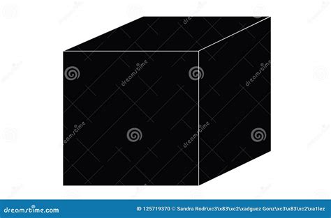 Cube Basic Geometric 3d Shape Isolated Stock Illustration