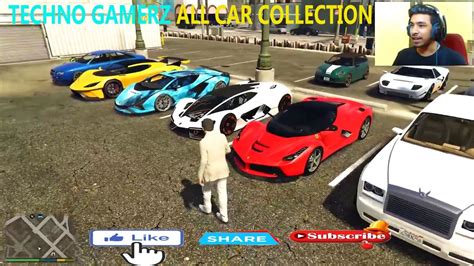 Techno Gamerz All Car Collection In Gta 5 Game Youtube