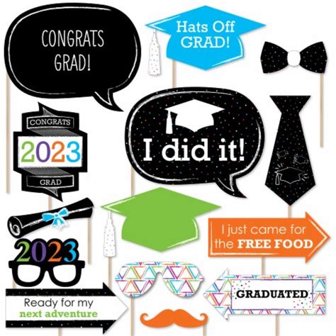 Big Dot Of Happiness Hats Off Grad 2023 Graduation Party Photo Booth