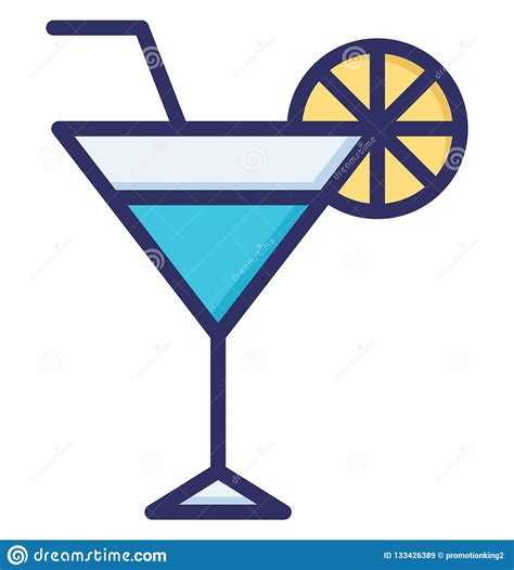Eenvoudige tekening van drank drinken in servies. Lemonade, Alcohol Isolated Vector Icon That Can Be Easily ...