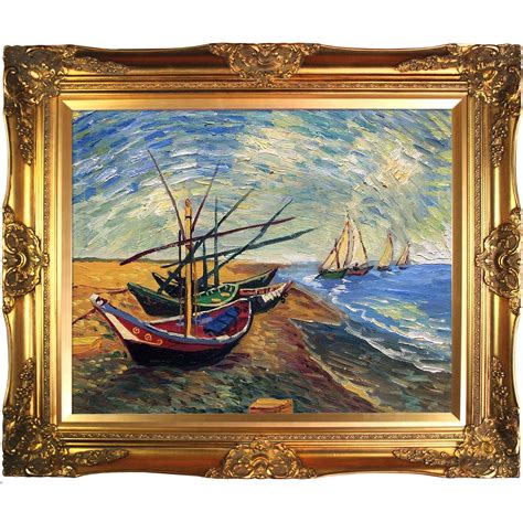 Vincent Van Gogh Fishing Boats On The Beach At Saintes Maries Hand