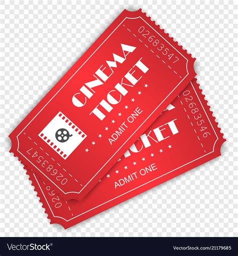 Cinema Ticket Isolated Royalty Free Vector Image