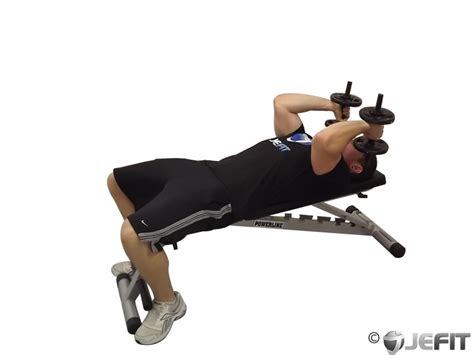Dumbbell Lying Supine Two Arm Triceps Extension Exercise