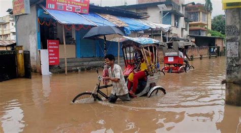 Assam Flood Turns Grim Over 65000 Affected The Indian Express