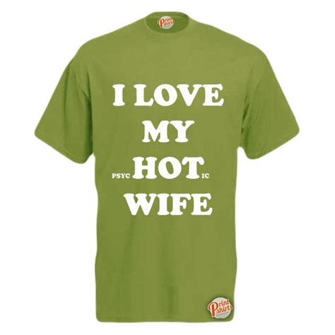 Olive 3xl I Love My Wife Mens Unisex Funny T Shirt Retro Tee On Onbuy
