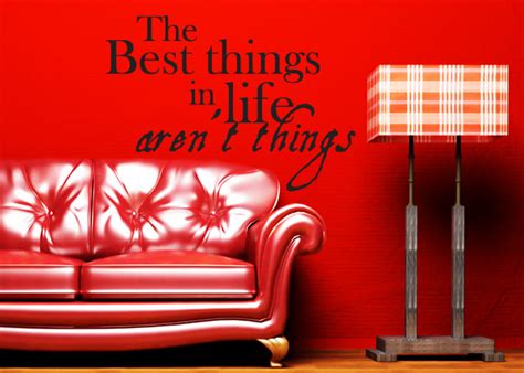 The Best Things In Life Vinyl Wall Statement Vinyl Fam014