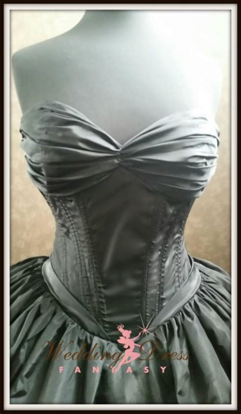 Black Corset Wedding Dress Gothic Bridal Gown 2504583 Weddbook