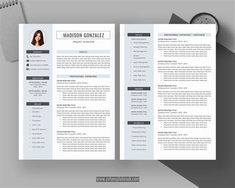 A number of documents are available here to guide you through the. CV Template for MS Word, Professional Resume Template ...
