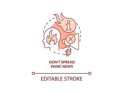Do Not Spread Panic News Red Concept Icon By Bsd Studio ~ Epicpxls