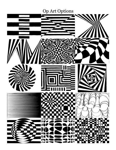 Op Art Worksheets More Optical Illusion Drawing Illusion Drawings