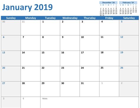 1 Month Calendar Template Word Printable Blank Calendar