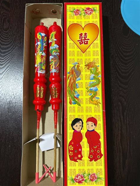 Chinese Wedding Candles 1 Pair Everything Else On Carousell