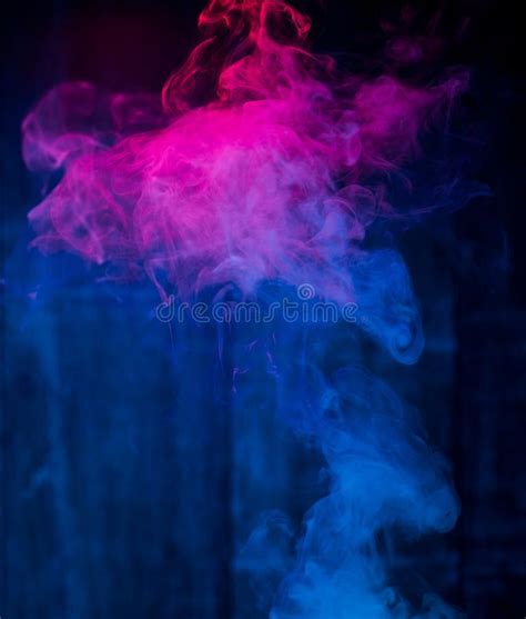 Red And Blue Smoke Patterns Stock Photo Image Of Evaporation Explode