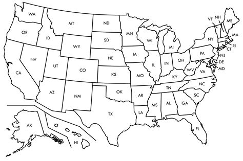 Blank Map Of The United States Printable Map Worksheets History