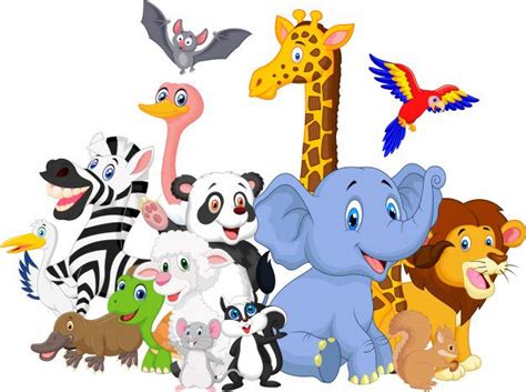 Premium Vector Cartoon Wild Animals Background Wild Animals Drawing