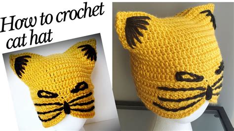 how to crochet cat hat 😸 youtube
