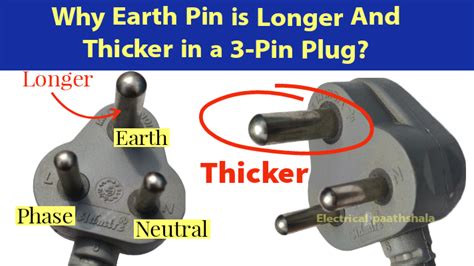 Why Earth Pin Is Longer And Thicker In A 3 Pin Plug Electrical