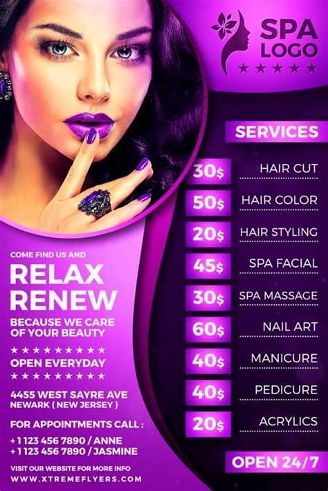 Beauty Salon Flyer Template Was Designed To Advertise A Grand Opening Related To This Business