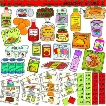 3 sets with vector grocery store illustrations for which can be used as backgrounds in your designs. Clip Art Grocery Store 2 by Clip Art Stand by Tina Anne | TpT