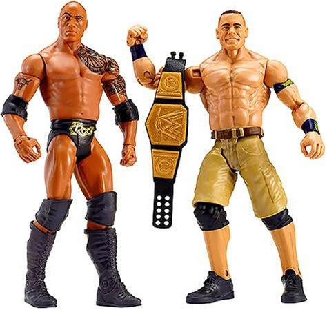 Wwe adrenaline series 15 john cena action figure | ebay. WWE Wrestling Battle Pack Series 24 The Rock vs. John Cena ...